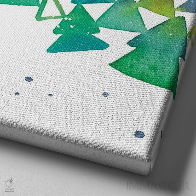 تابلو شب مقدس اثر کریتیو اینگرید - نمای نزدیک بافت بوم