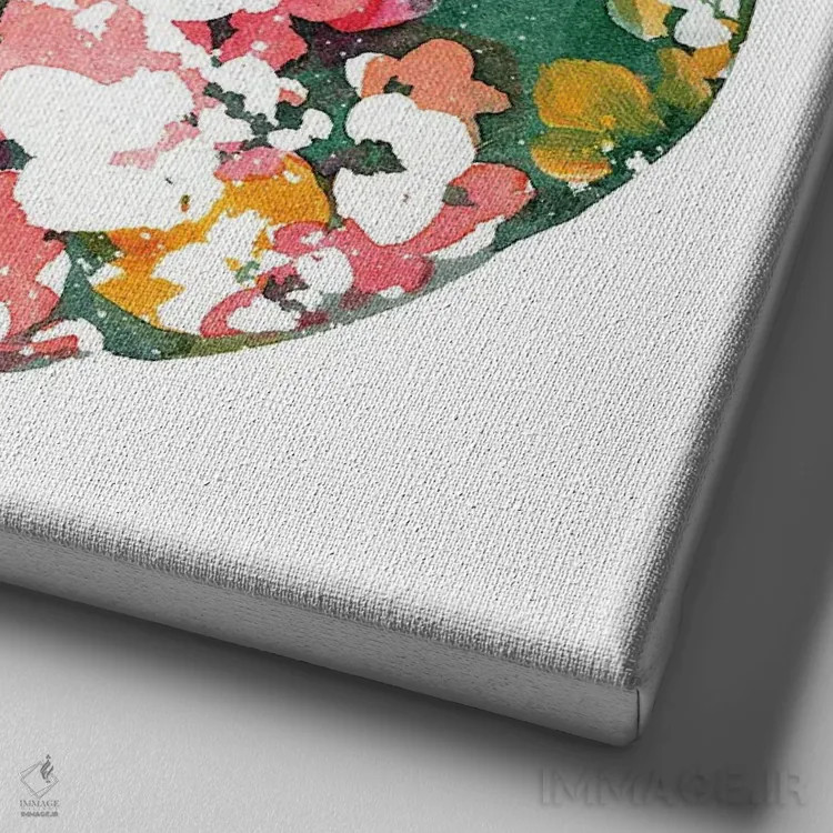 تابلو کدو حلوایی پاییزی اثر کریتیو اینگرید - نمای نزدیک بافت بوم