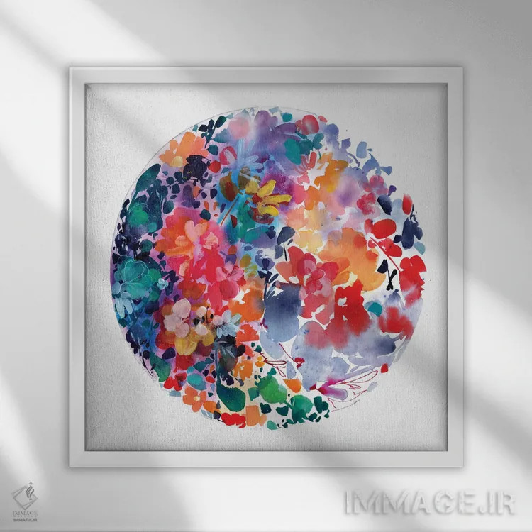 تابلو شکوفایی ماه اثر کریتیو اینگرید - نمای قابدار سفید