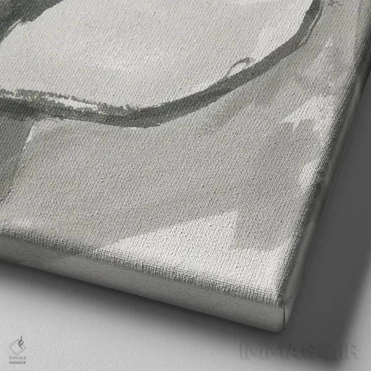 تابلو سگ مدرن بسیار خنثی II اثر کارتیسی - نمای نزدیک بافت بوم