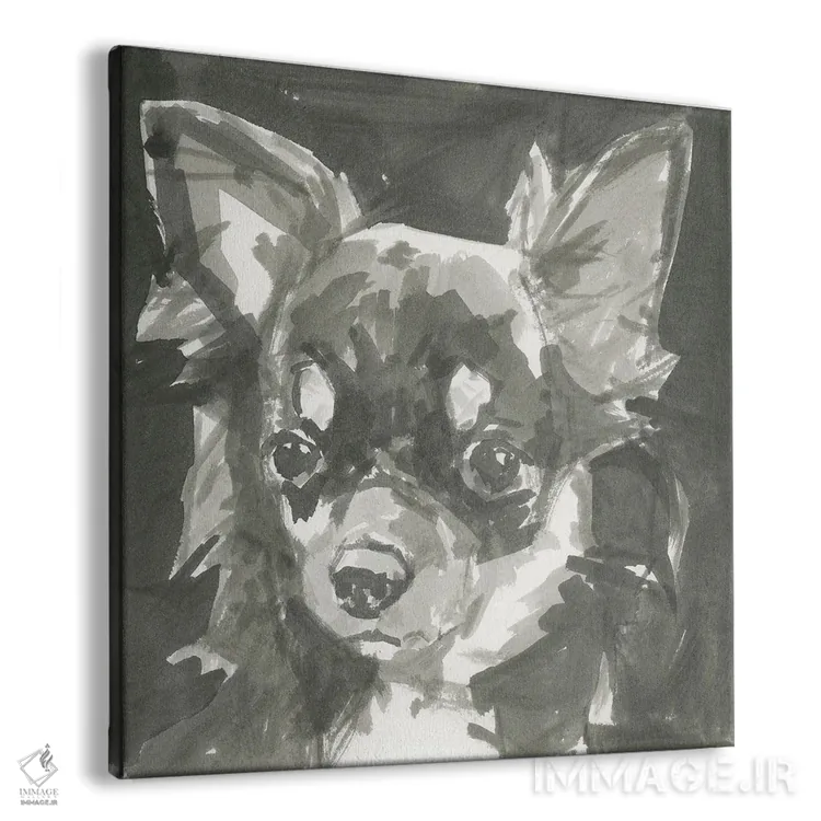 تابلو سگ مدرن بسیار خنثی XI اثر کارتیسی - نمای پرسپکتیو محصول