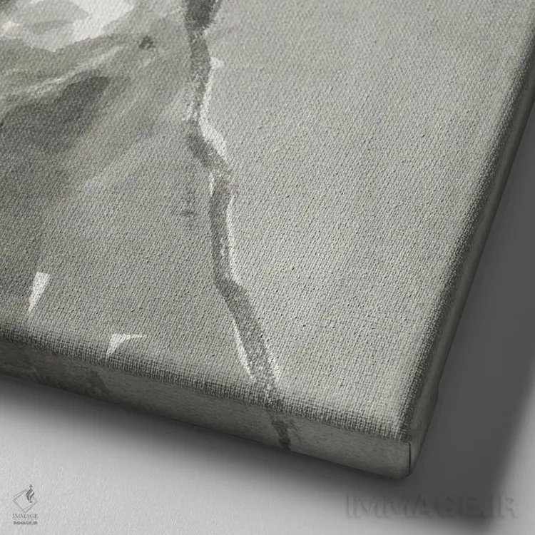 تابلو سگ مدرن بسیار خنثی VI اثر کارتیسی - نمای نزدیک بافت بوم