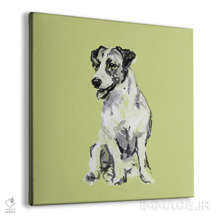 تابلو سگ مدرن بسیار پاپ III اثر کارتیسی - نمای پرسپکتیو محصول