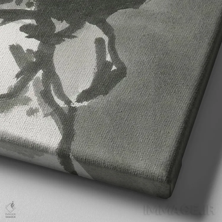 تابلو سگ مدرن بسیار خنثی VII اثر کارتیسی - نمای نزدیک بافت بوم