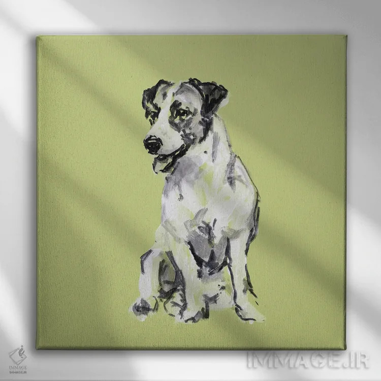 تابلو سگ مدرن بسیار پاپ III اثر کارتیسی - نمای روبهرو روی دیوار
