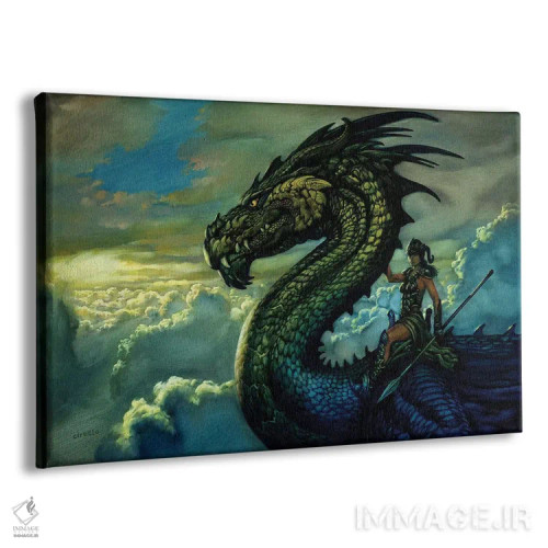 تابلو اژدهای آمازون اثر سیروئلو - نمای پرسپکتیو محصول