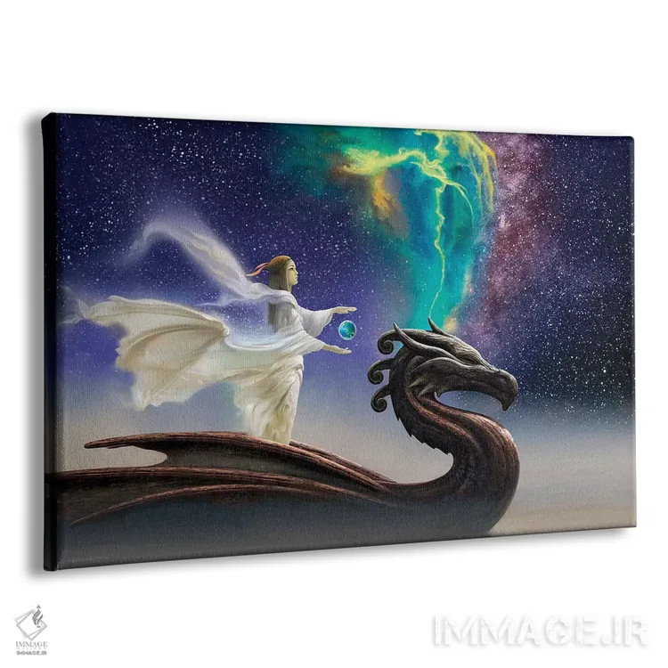 تابلو اژدهای کیهانی اثر سیروئلو - نمای پرسپکتیو محصول