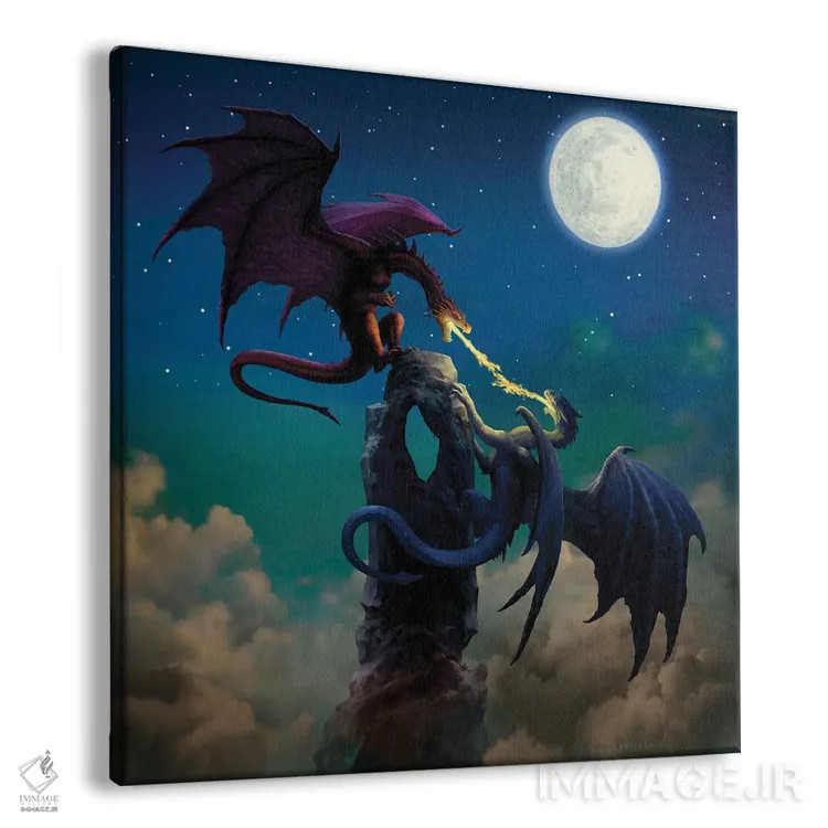 تابلو شمشیرهای آتشین اثر سیروئلو - نمای پرسپکتیو محصول