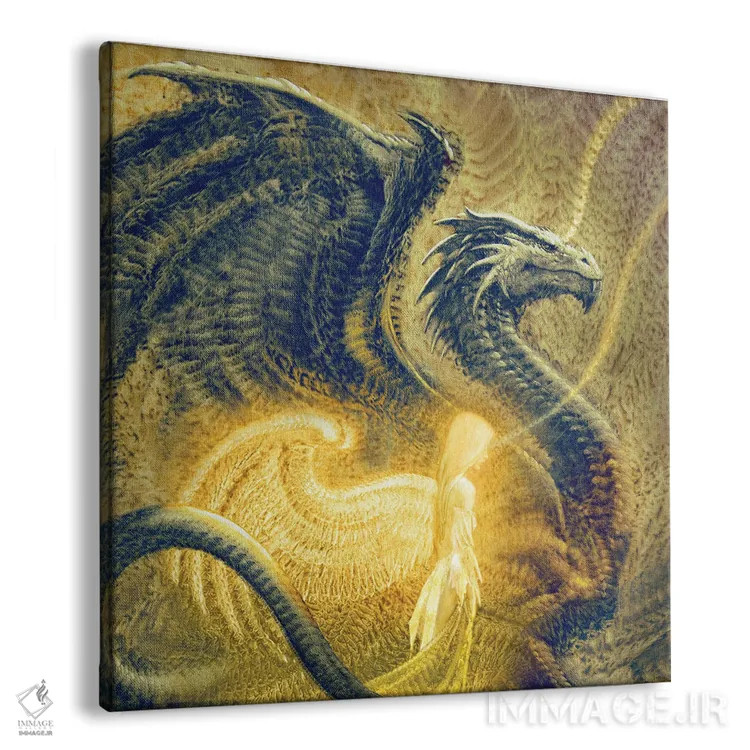 تابلو فرشته و اژدها اثر سیروئلو - نمای پرسپکتیو محصول