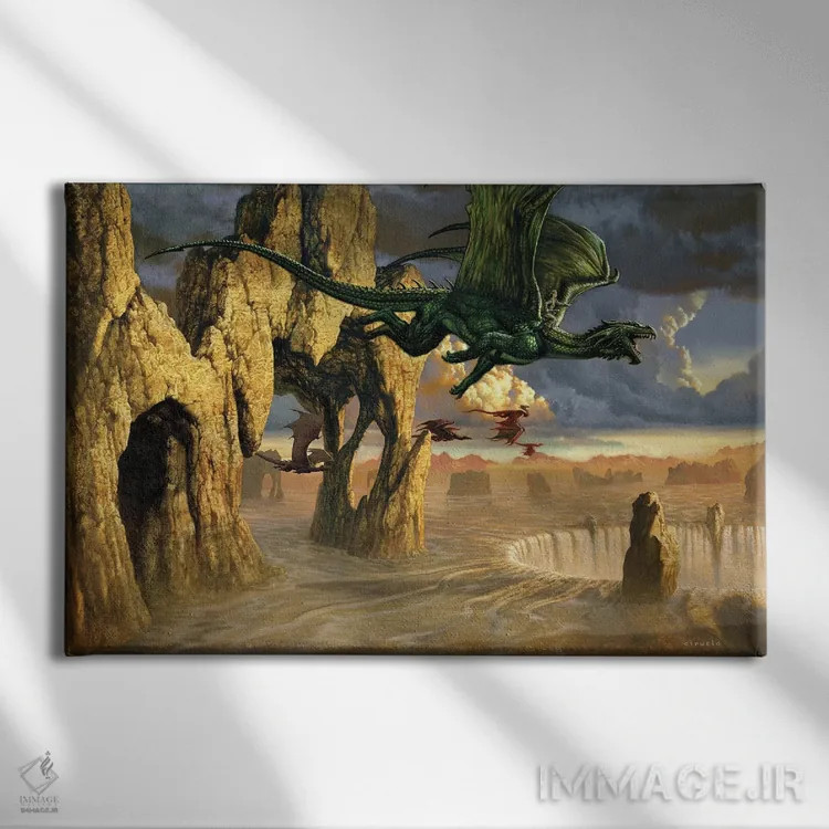 تابلو هجرت اثر سیروئلو - نمای روبهرو روی دیوار