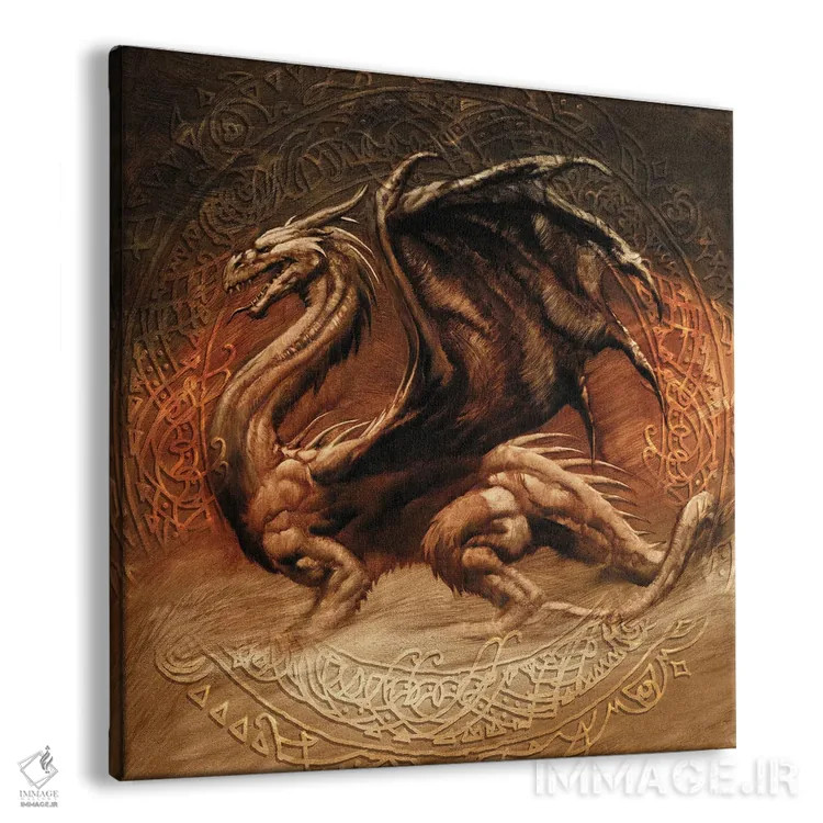 تابلو اژدها یک اثر سیروئلو - نمای پرسپکتیو محصول
