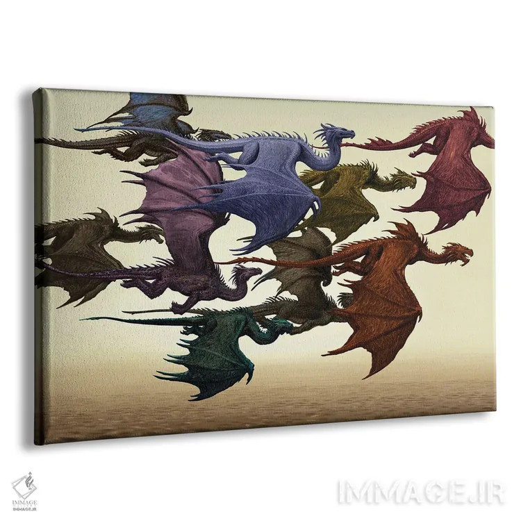 تابلو گلهای از اژدهایان اثر سیروئلو - نمای پرسپکتیو محصول