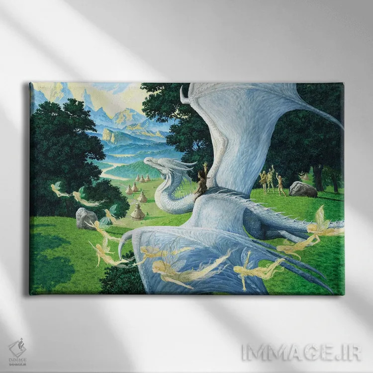 تابلو پرواز پریان اثر سیروئلو - نمای روبهرو روی دیوار