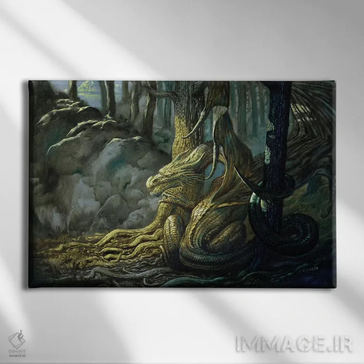 تابلو ساکن جنگل اثر سیروئلو - نمای روبهرو روی دیوار