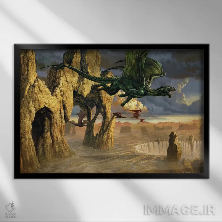 تابلو هجرت اثر سیروئلو - نمای قابدار مشکی