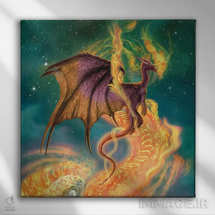 تابلو دراکمَن (مرد اژدها) اثر سیروئلو - نمای روبهرو روی دیوار