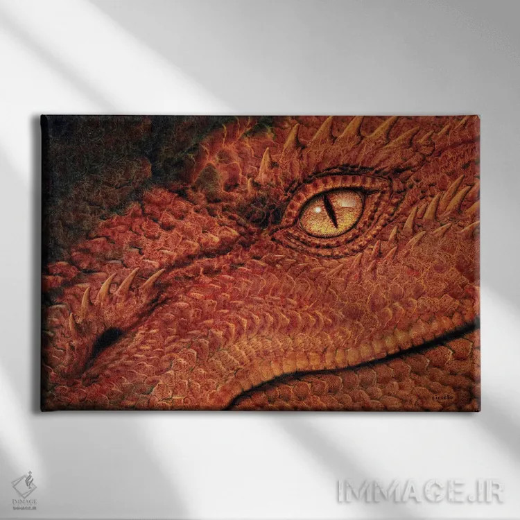 تابلو چشم اژدها اثر سیروئلو - نمای روبهرو روی دیوار