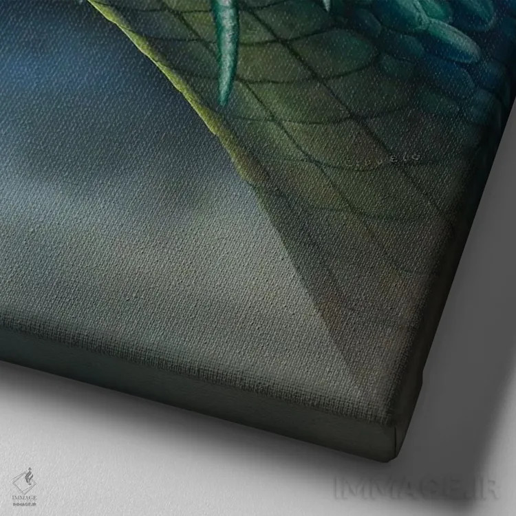 تابلو دراکو رکِس پنجم اثر سیروئلو - نمای نزدیک بافت بوم