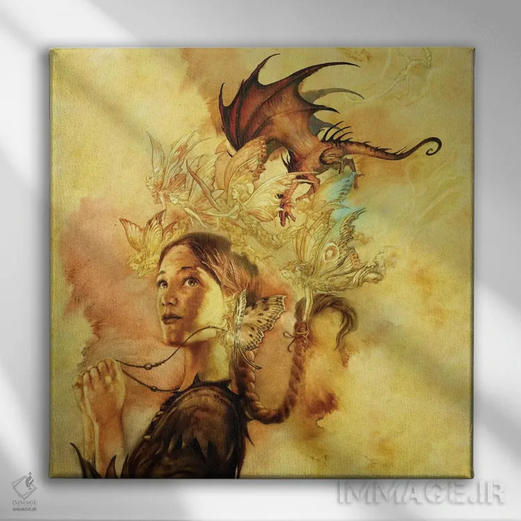 تابلو همراهان اثر سیروئلو - نمای روبهرو روی دیوار