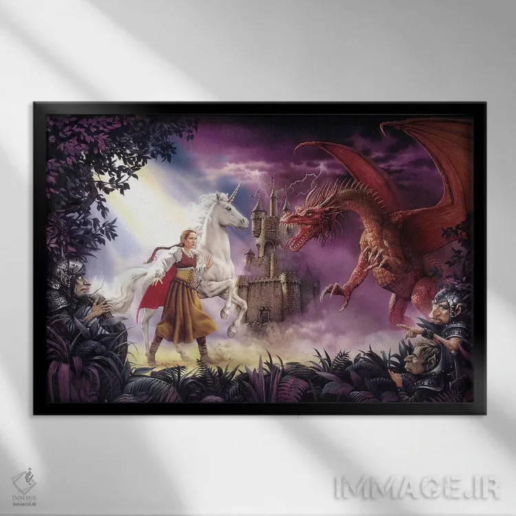 تابلو پادشاه انچ اثر سیروئلو - نمای قابدار مشکی