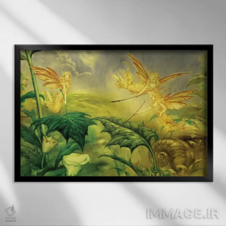 تابلو هنرمندان پری اثر سیروئلو - نمای قابدار مشکی