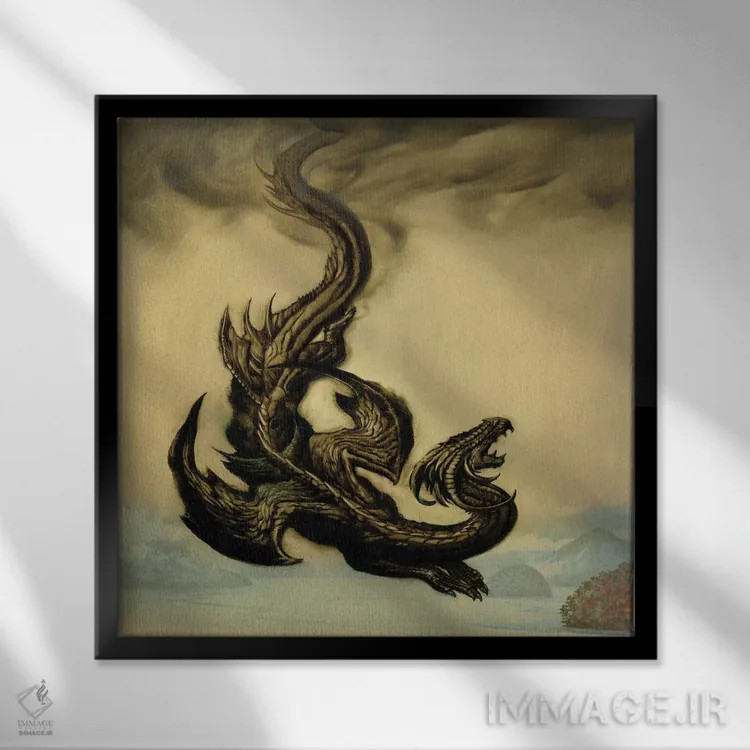 تابلو صاعقه اثر سیروئلو - نمای قابدار مشکی