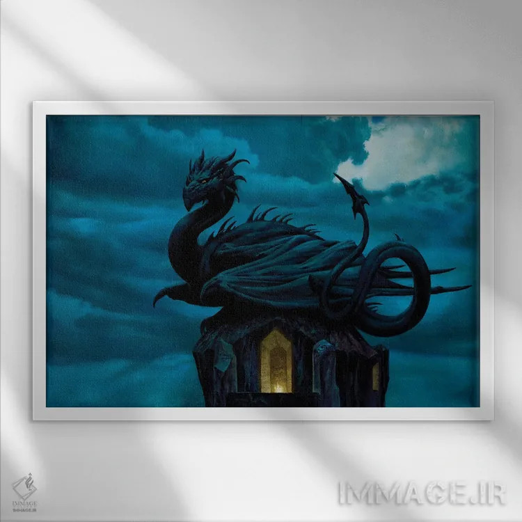 تابلو ایتس پاپالوتل، اژدهای سیاه اثر سیروئلو - نمای قابدار سفید