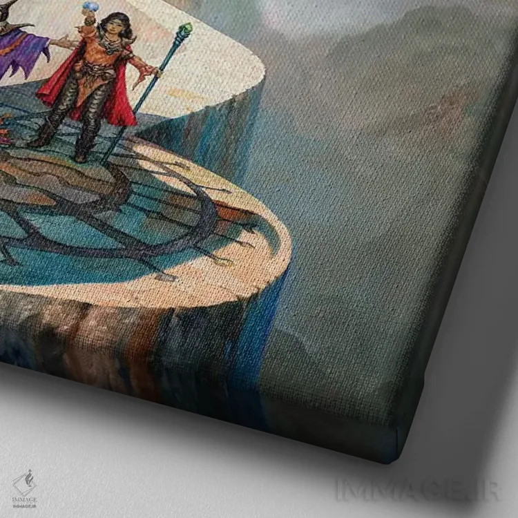 تابلو احضارکنندگان اژدها اثر سیروئلو - نمای نزدیک بافت بوم