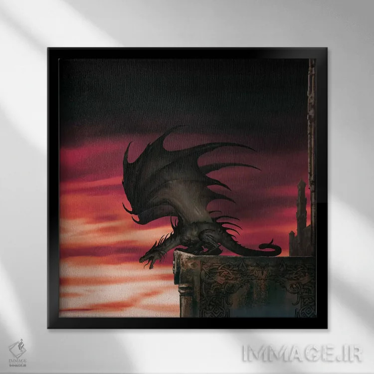 تابلو ارباب اژدها اثر سیروئلو - نمای قابدار مشکی