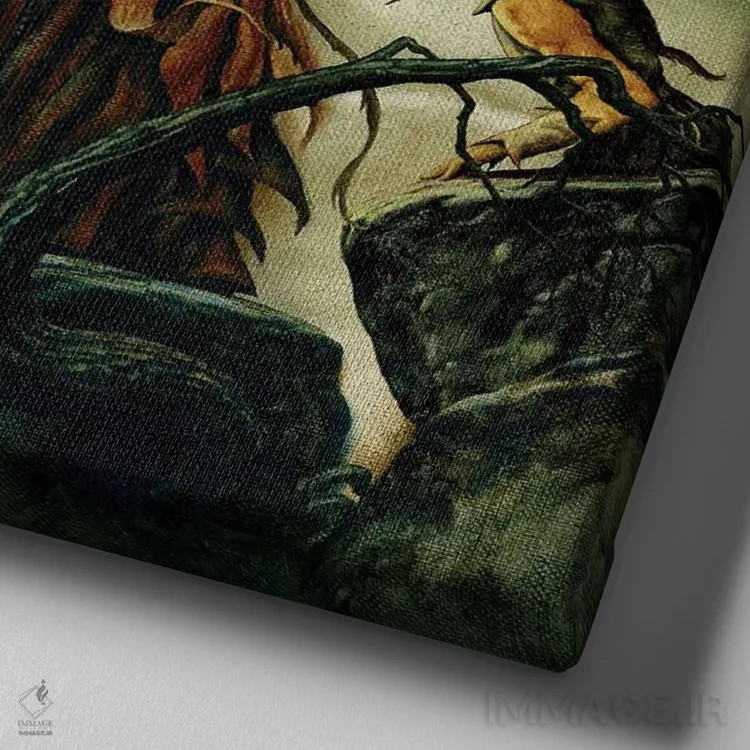 تابلو الیکس دراک اثر سیروئلو - نمای نزدیک بافت بوم