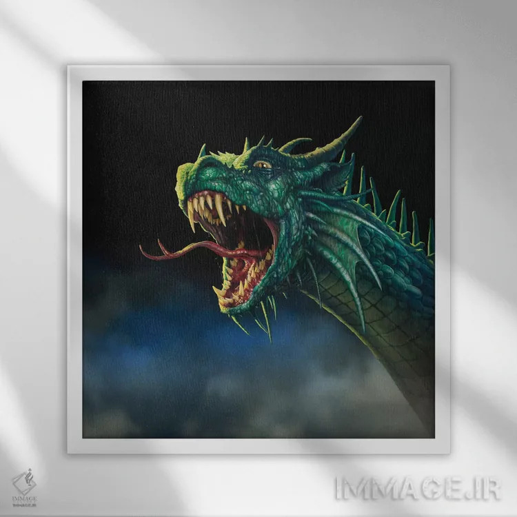 تابلو دراکو رکِس پنجم اثر سیروئلو - نمای قابدار سفید