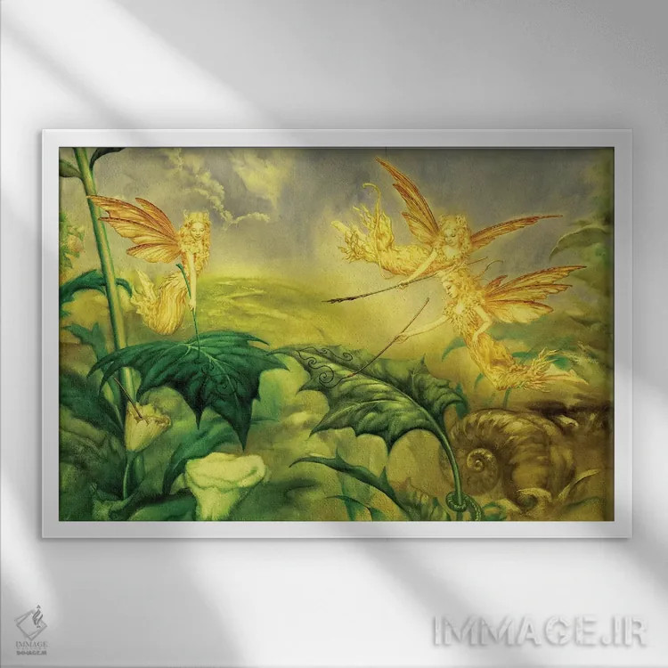 تابلو هنرمندان پری اثر سیروئلو - نمای قابدار سفید