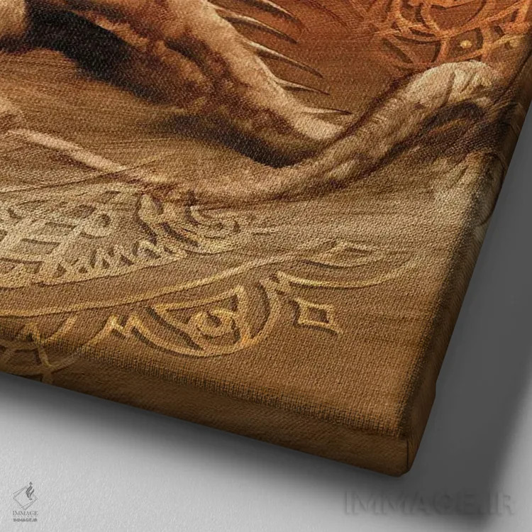 تابلو اژدها یک اثر سیروئلو - نمای نزدیک بافت بوم