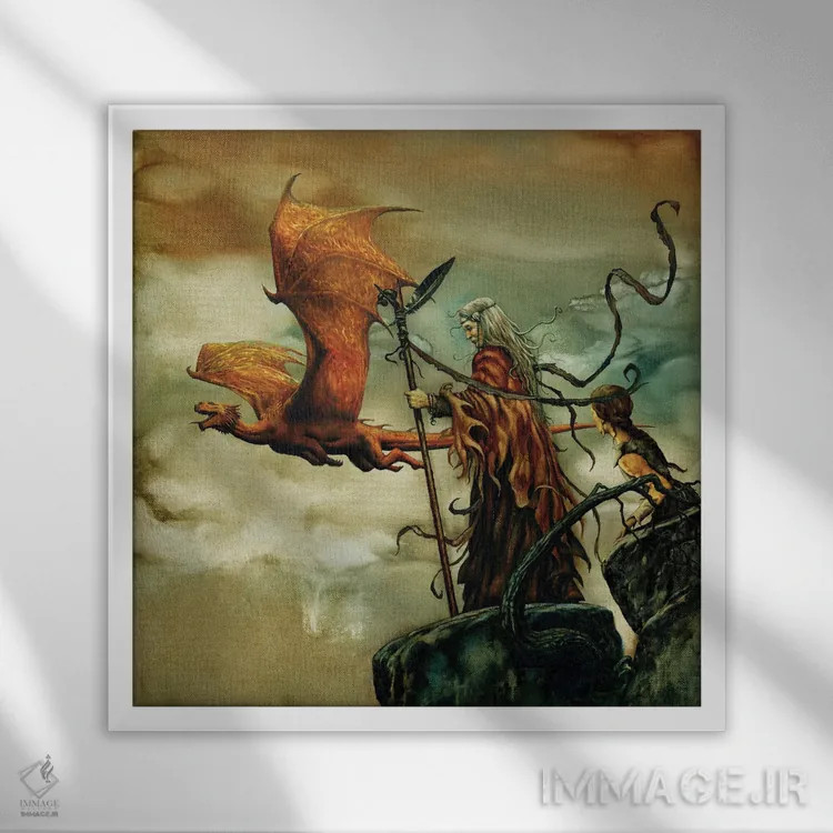 تابلو الیکس دراک اثر سیروئلو - نمای قابدار سفید