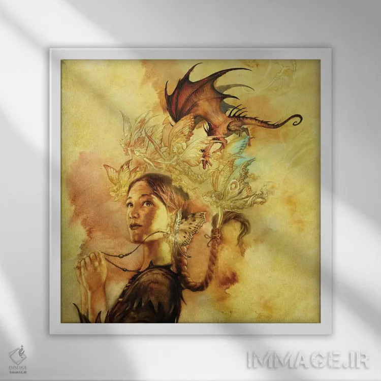 تابلو همراهان اثر سیروئلو - نمای قابدار سفید