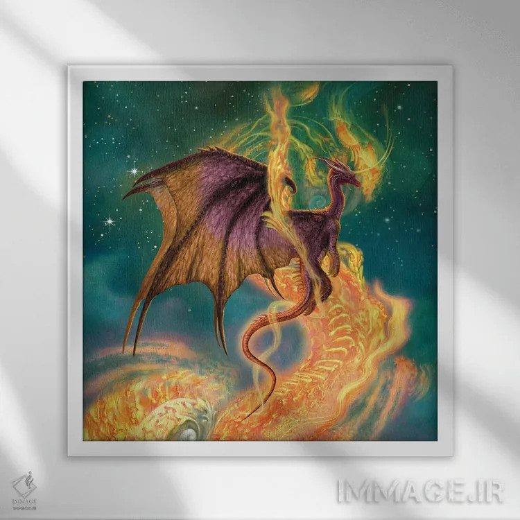تابلو دراکمَن (مرد اژدها) اثر سیروئلو - نمای قابدار سفید