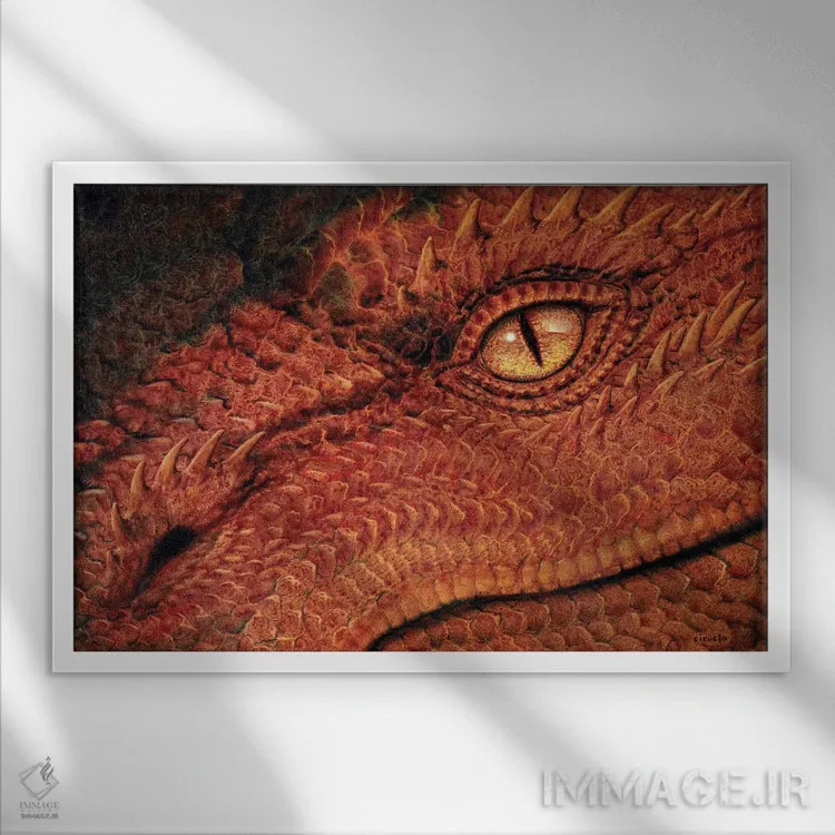 تابلو چشم اژدها اثر سیروئلو - نمای قابدار سفید
