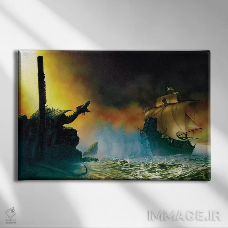 تابلو گالیون اثر سیروئلو - نمای روبهرو روی دیوار