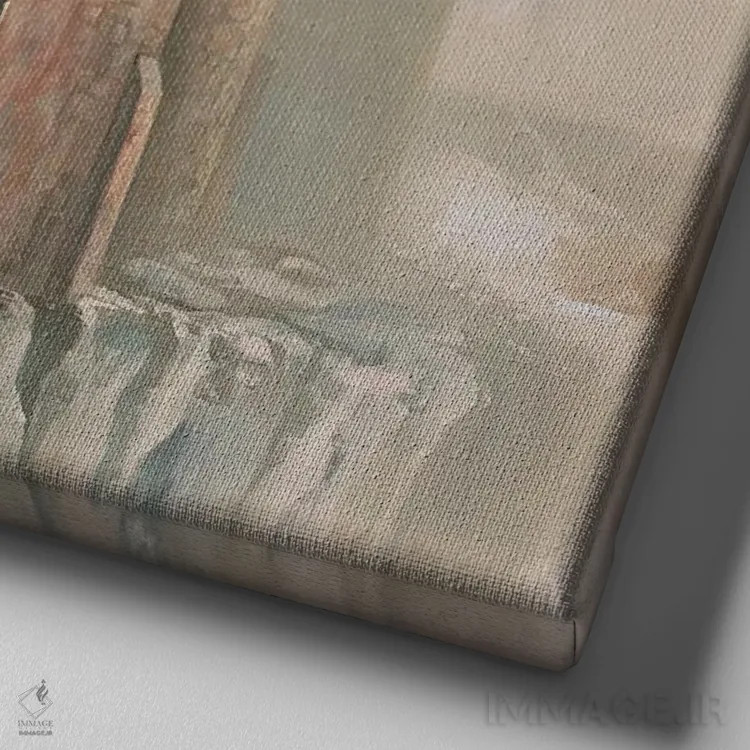 تابلو نگهبان دروازهها اثر سیروئلو - نمای نزدیک بافت بوم