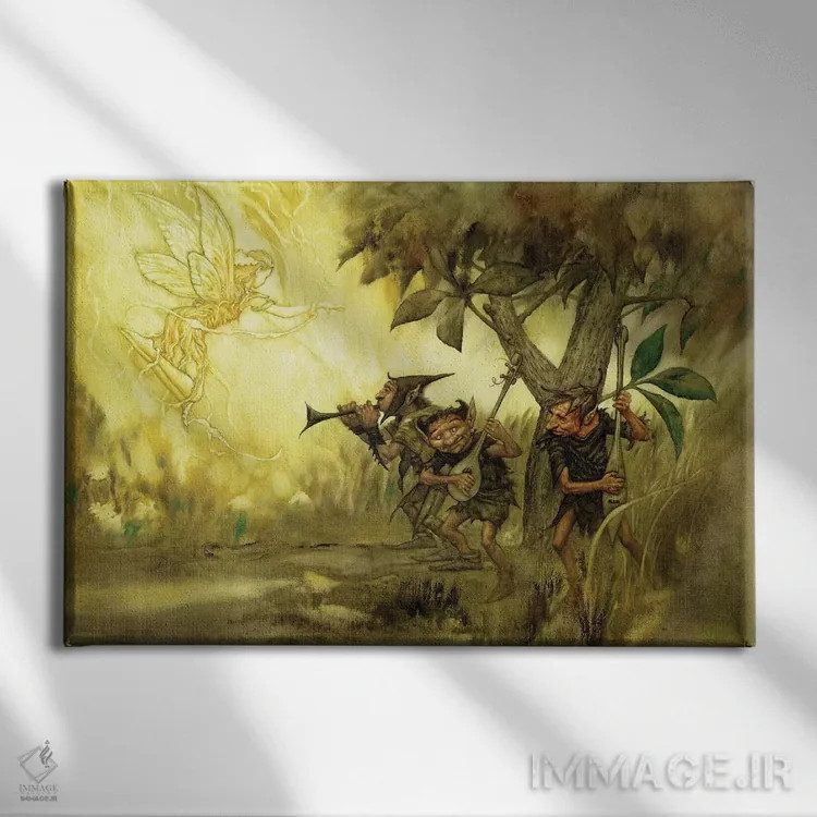 تابلو گابلینها (اجنه افسانهای) اثر سیروئلو - نمای روبهرو روی دیوار