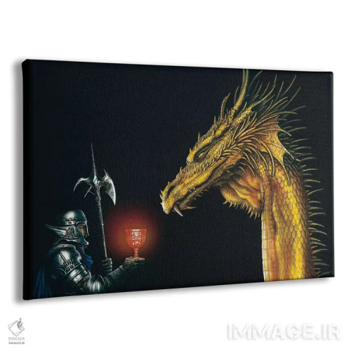 تابلو اژدهای طلایی اثر سیروئلو - نمای پرسپکتیو محصول