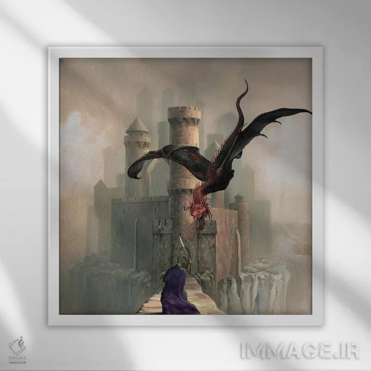 تابلو نگهبان دروازهها اثر سیروئلو - نمای قابدار سفید