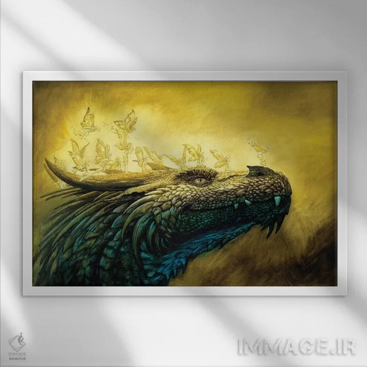 تابلو راک رووال و پریان اثر سیروئلو - نمای قابدار سفید