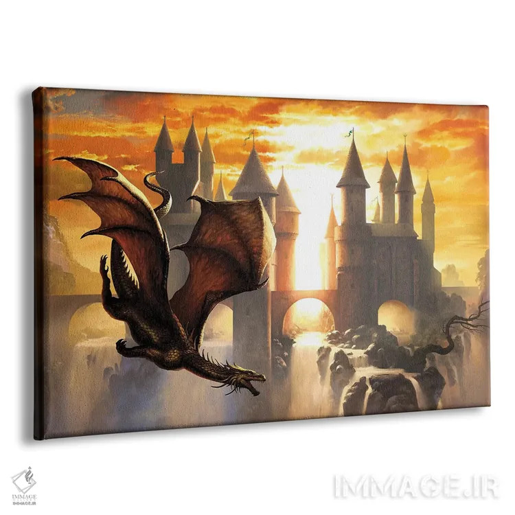 تابلو اژدهای غروب اثر سیروئلو - نمای پرسپکتیو محصول