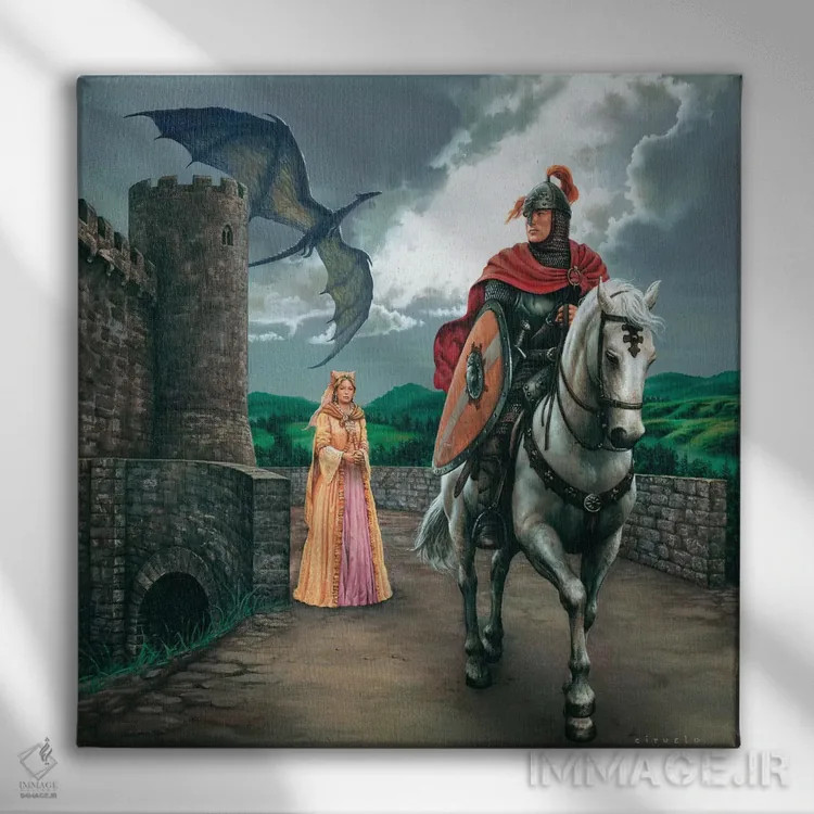 تابلو کماندار نیرومند اثر سیروئلو - نمای روبهرو روی دیوار
