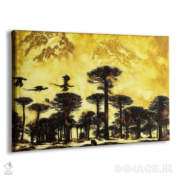 تابلو پرواز زرد اثر سیروئلو - نمای پرسپکتیو محصول