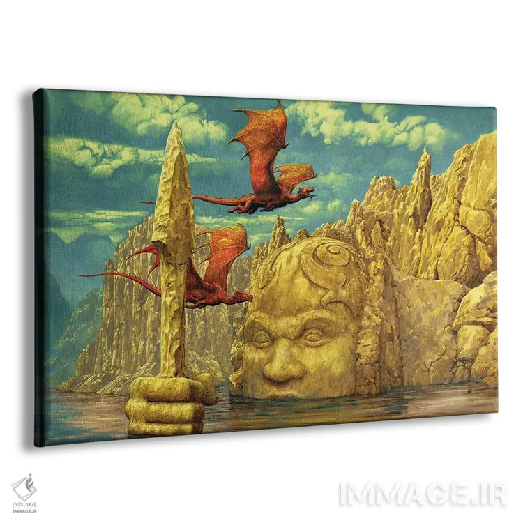 تابلو دریاچهٔ معبد اثر سیروئلو - نمای پرسپکتیو محصول