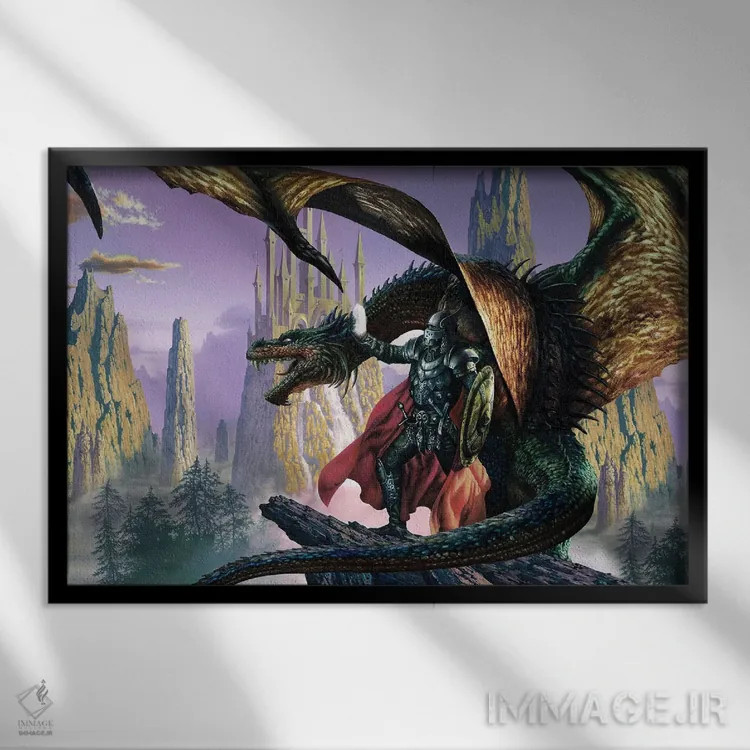 تابلو گرگومیش یک اثر سیروئلو - نمای قابدار مشکی