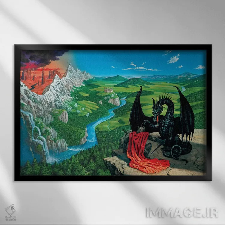 تابلو حوضهٔ آبریز اثر سیروئلو - نمای قابدار مشکی