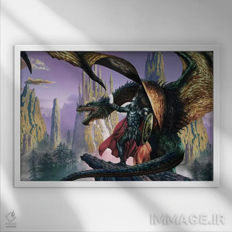 تابلو گرگومیش یک اثر سیروئلو - نمای قابدار سفید